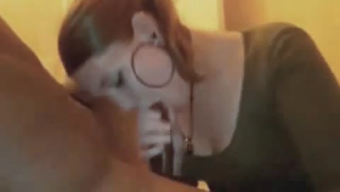 Hot white babe giving a tremendous blowjob to a huge hard black cock