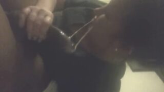 She loves to suck black dick but hates too much nigga jizz in her mouth