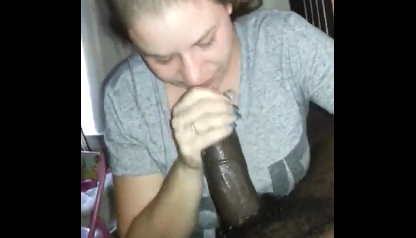 Good head game but why ruin it by not swallowing all of the black man’s nut?